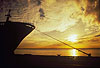 Ship at sunset - Virginia Port Authority